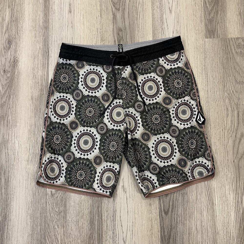 Volcom Board Shorts Mens 33 Stoneys Drawstring Barnacle Beach Swim Summer